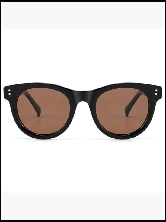 Round Polarized Acetate Sunglasses Retro Classic Lightweight main image 4